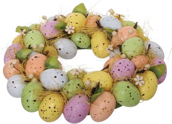 Венок пасхальный желто-зеленый 30 см 709317039-1