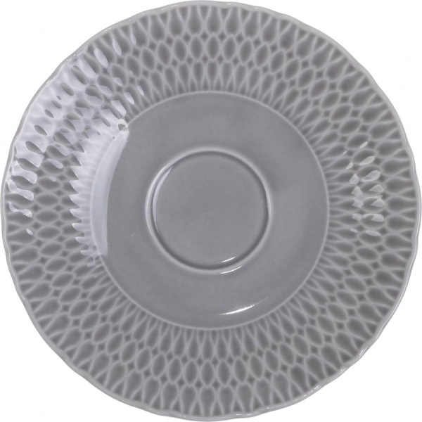 Блюдце Sofia 16 см порцелянове сіре Cmielow