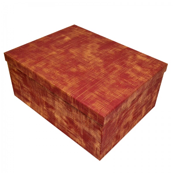 Коробка подарункова бордова текстурна 25х18 см 111081304