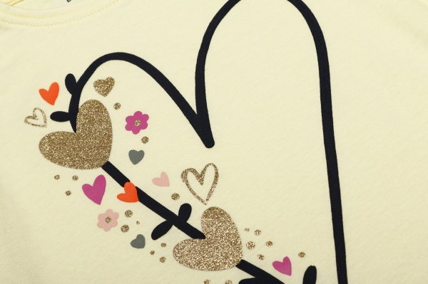 Футболка для девочек Blue Seven Серденько р.110 цитрус 702269 X * 98 