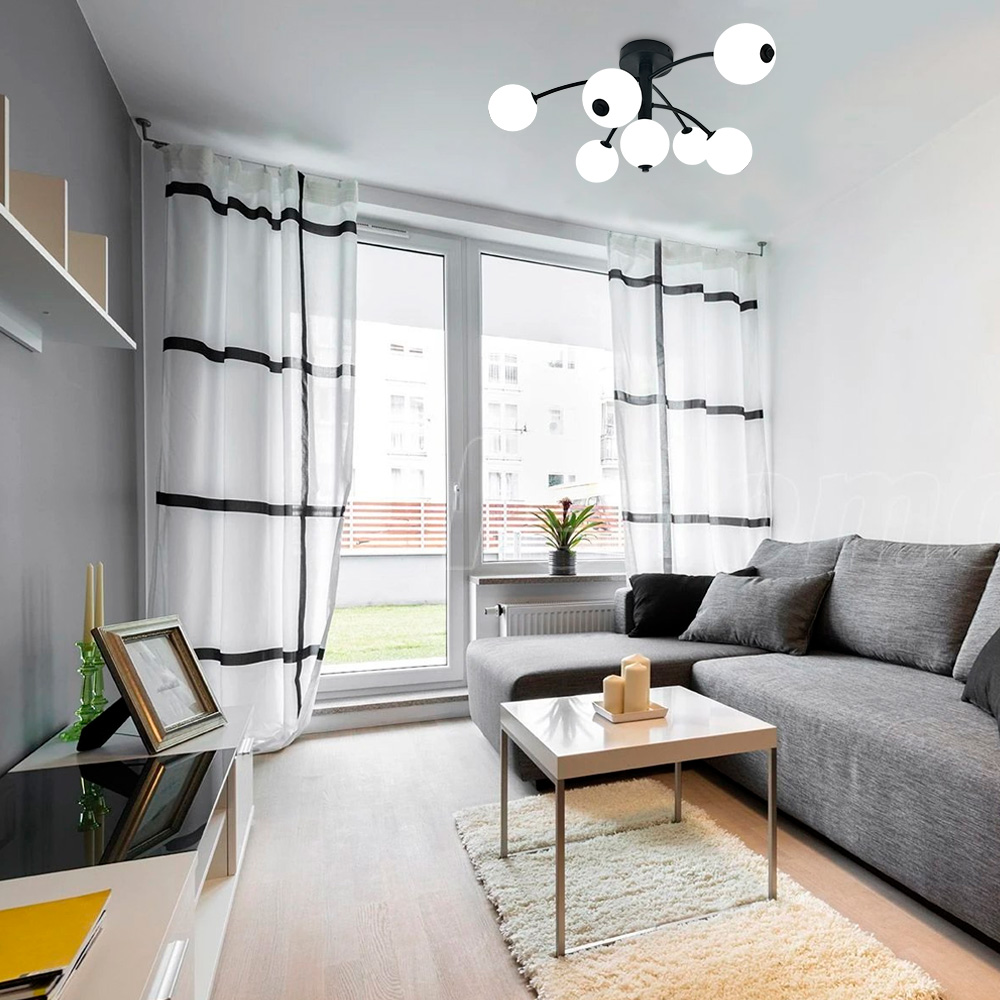 Люстра светодиодная ARDERO Prima Nero 7xLED-модуль бело-черный AL6477-1ARD