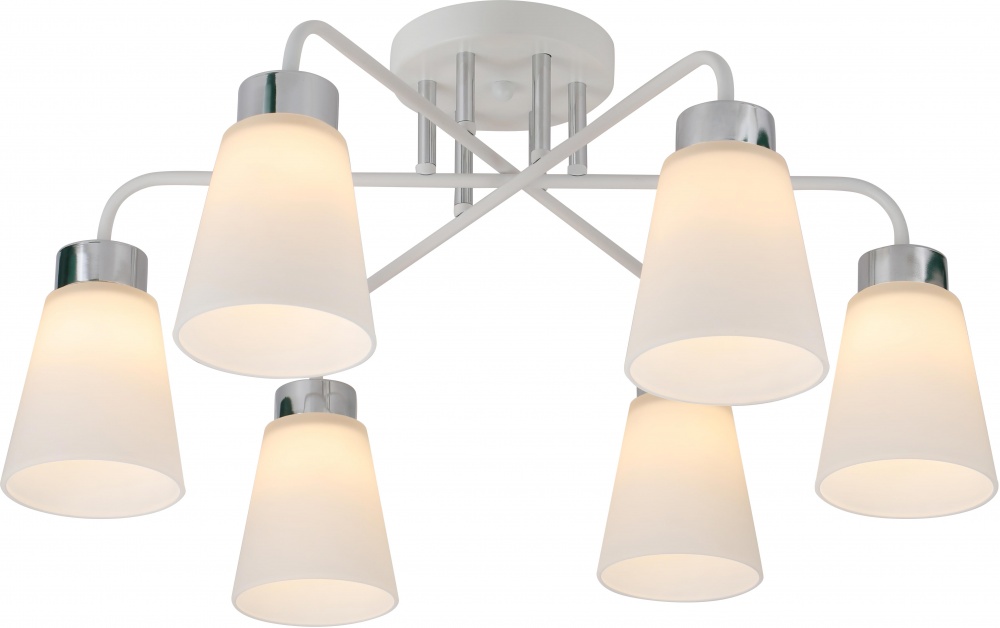 Люстра стельова Sensio Jupiter 6x40 Вт E27 білий ALG-07539/6