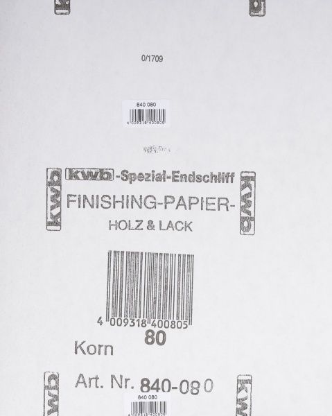 Наждачний папір KWB 23х28 см Р80 840080