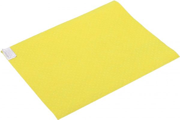 Фетр з принтом Горох жовтий 1 мм, 42,5x33 см