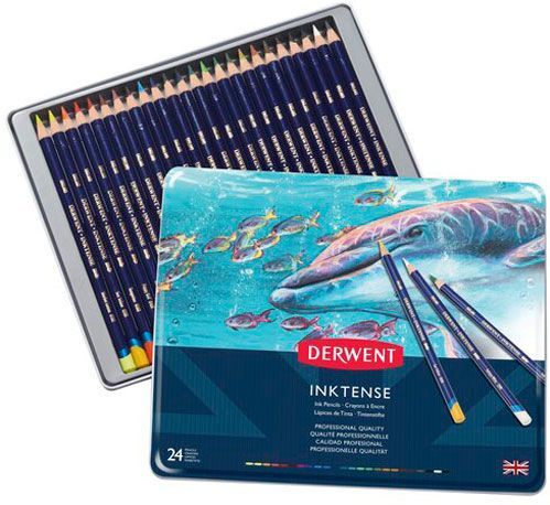 Набір чорнильних олівців Inktense 24 кольори Derwent