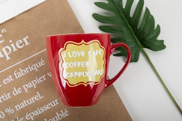 Чашка I love cafe Red 920 мл, кераміка Bella Vita