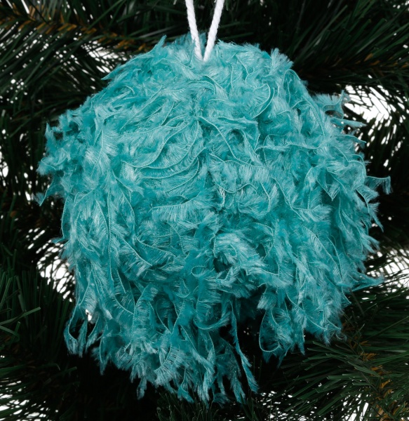 Куля новорічна Shunda пінопластиковий 100 мм тіффані SDA212910GR