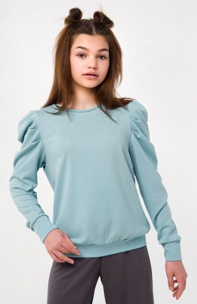 Свитшот для девочки Smil р.146 серо-зеленый 116505 