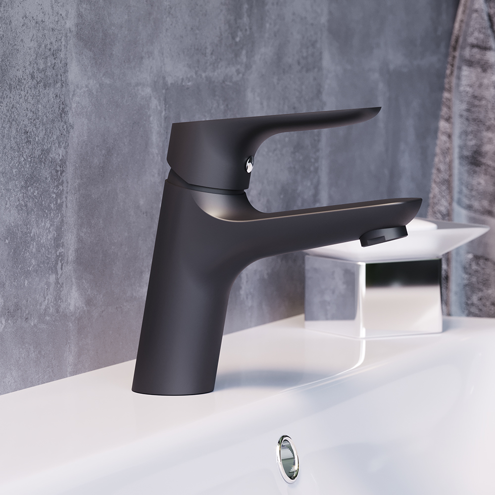 Змішувач для умивальника Damixa Jupiter 770210301 чорний