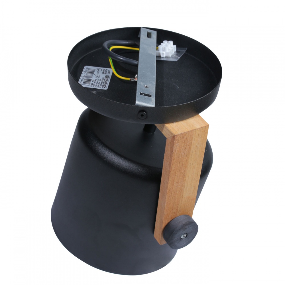 Бра LIGHT SET KONVALIA WLC 160 1xE27 черный/дерево