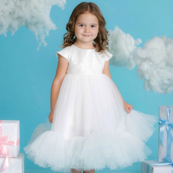 Платье Maya-MI Пушинка 0105-0053-0 р.122 молочный 