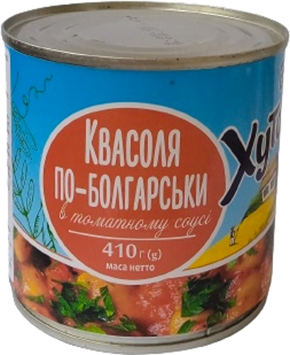 Квасоля ТМ Хуторок по-болгарськи в томатному соусі 425гр