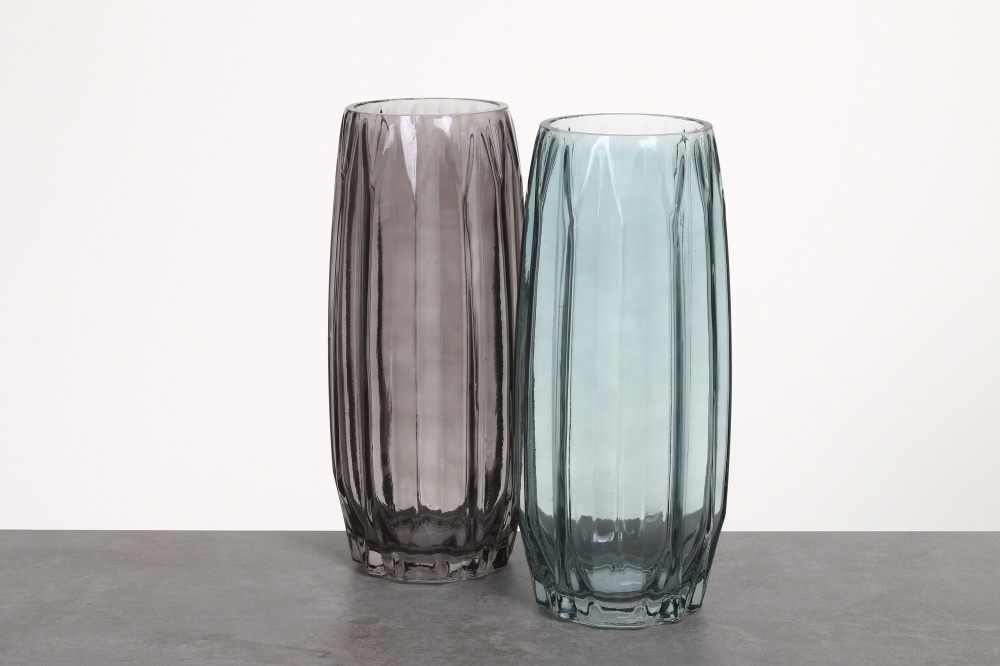 Ваза стеклянная Valley 28 см зеленая прозрачная JY-23DFX703B