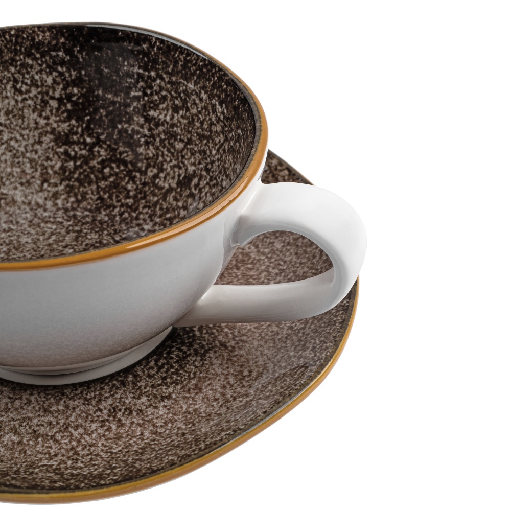 Чашка с блюдцем Krauff Grey Ferns 220 мл