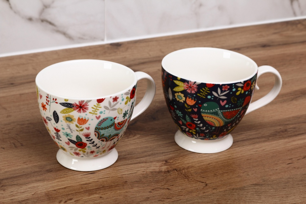 Набір чашок Fiora Blooming Birds 445 мл 2 шт.