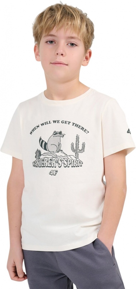 Футболка 4F TSHIRT M2815 4FJWSS26TTSHM2815-11S р.134 білий