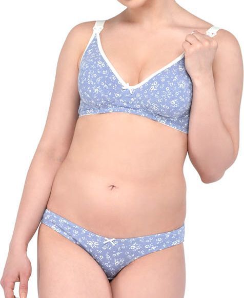 Бюстгальтер для кормления Fleurs Мамин Дом 556 р.80 D голубой 