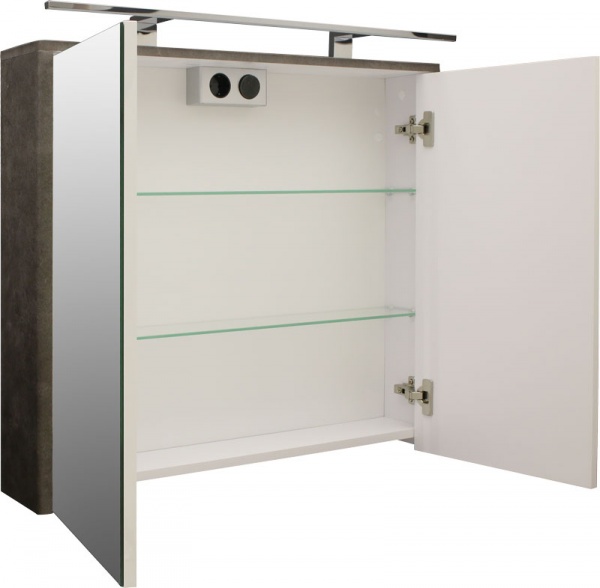 Дзеркальна шафа Botticelli Livorno - 80 структурний камінь 