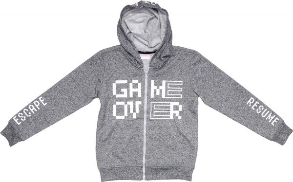 Свитшот LINCOLN&SHARKS р.140 серый с белым 