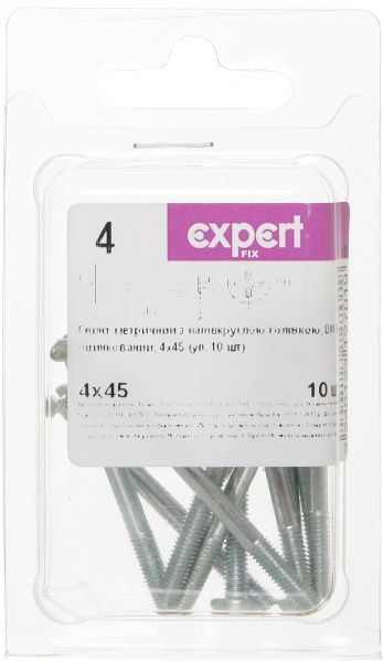 Винт метрический ЦБ DIN7985 4x45 мм 10 шт Expert Fix