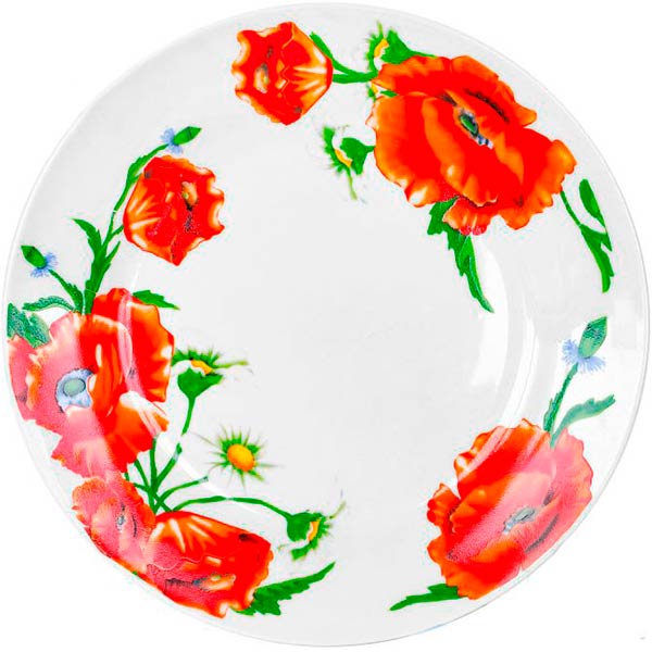 Тарілка мілка Червоні маки 23 см 21-206-099 Оселя