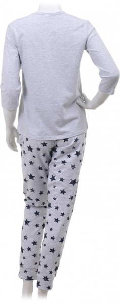 Костюм домашній жіночий Flis clothes Нічна зірочка 2 р. XL чорний із сірим 