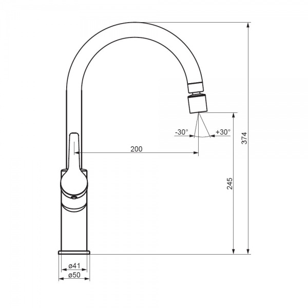 Смеситель для кухни Damixa Eclipse DX310722000