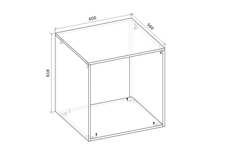 Тумба нижня Грейд Оптимум 600x618x560 мм фунго