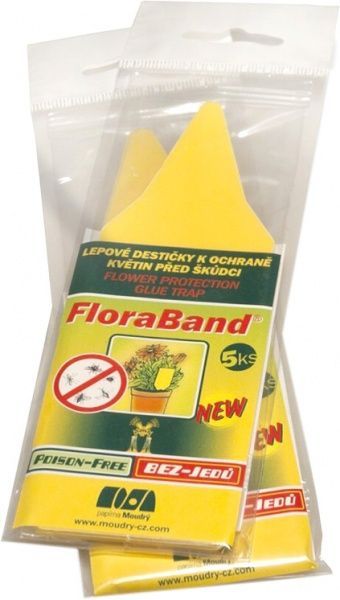 Средство Papirna-Moudry от насекомых Желтые клеевые ловушки FloraBand 5 шт.