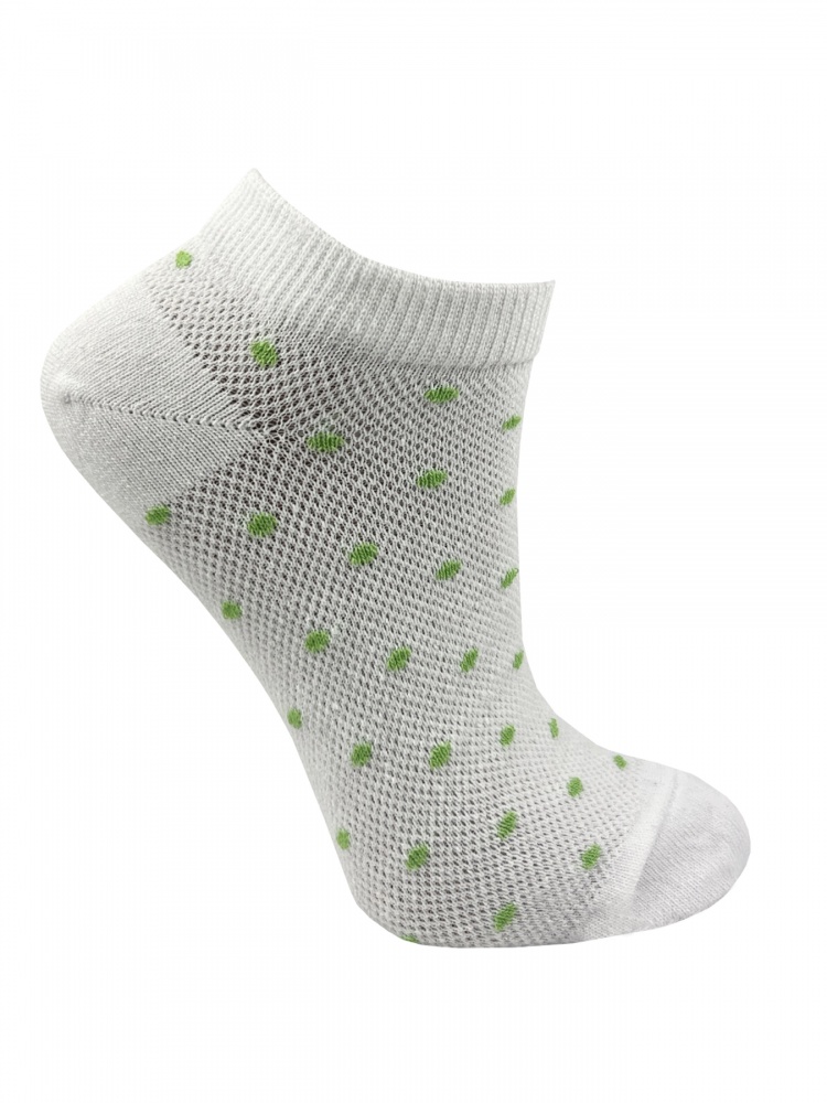 Шкарпетки жіночі Premier Socks Економ коротка сітка з яскравими цяточками р.23-25 білий