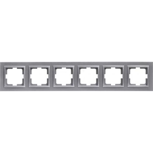 Рамка шестимісна Mono Despina універсальна сріблястий 102-210000-166