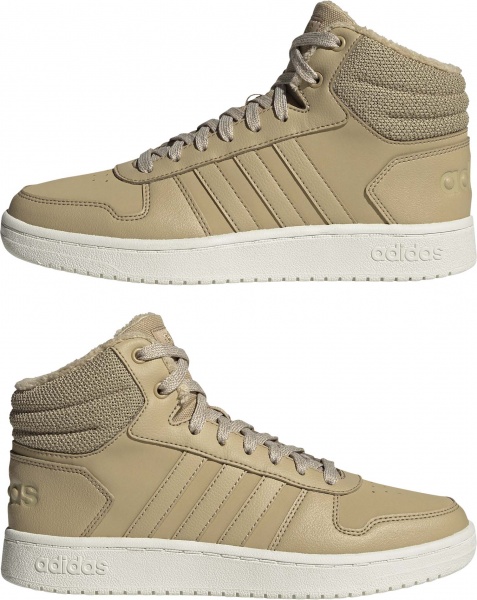 Кроссовки Adidas HOOPS 2.0 MID GZ8039 р.UK 6,5 бежевый