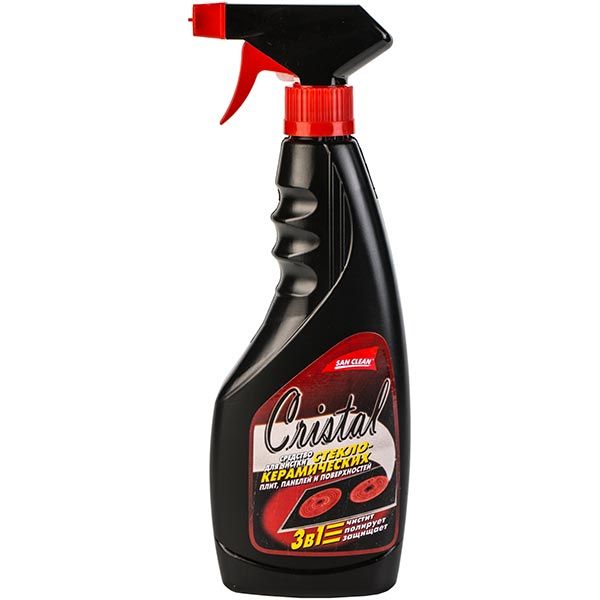 Средство SAN CLEAN Cristal для очистки стеклокерамических поверхностей 0,5 л