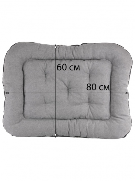 Лежак FX home Аляска серый 80х60х6 см