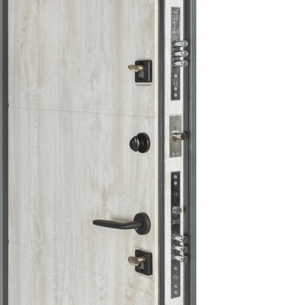 Двері вхідні Булат Термо House-703 антрацит / дуб полярний 2050x1200 мм праві