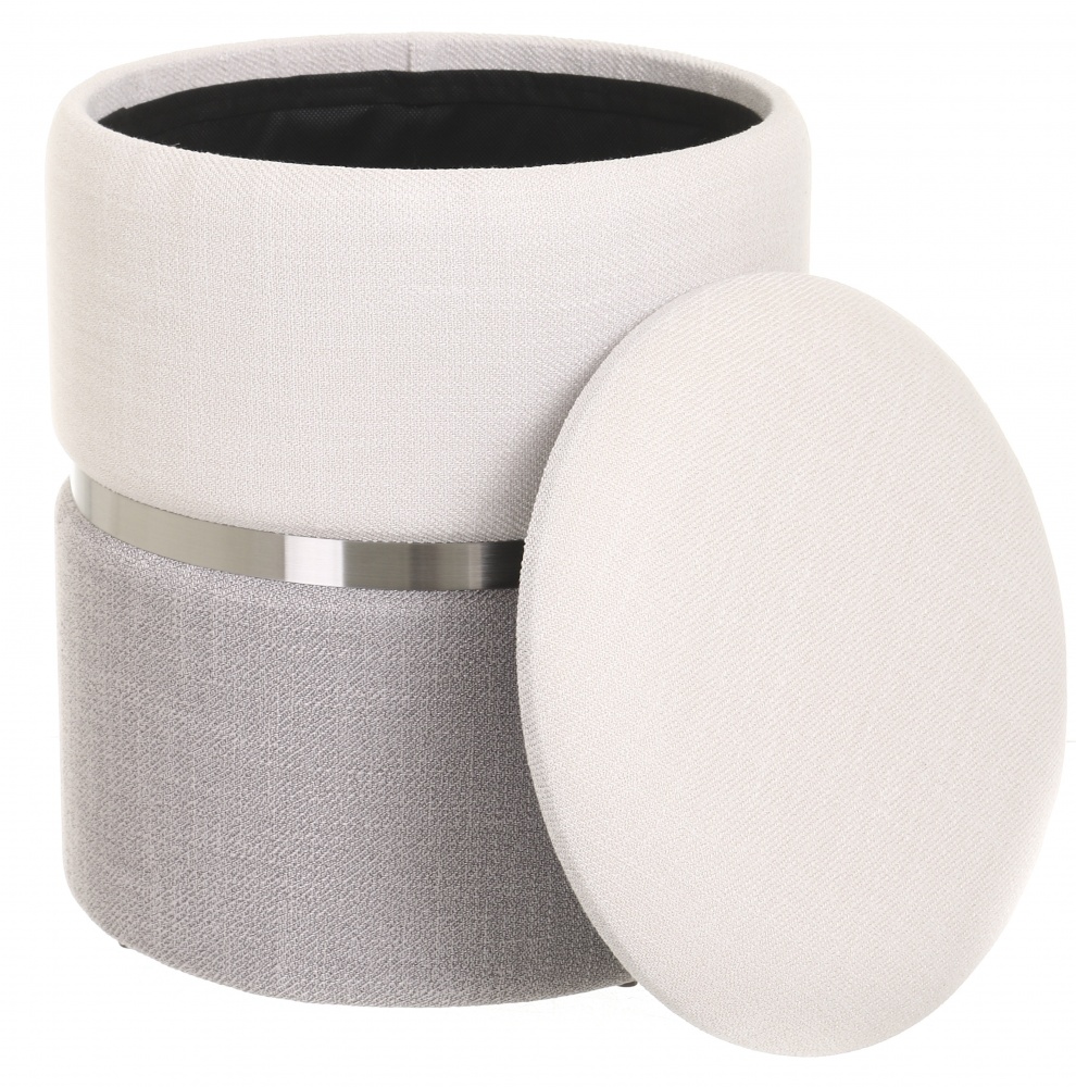 Сундук-пуф для хранения Bernard S 380х315 мм бело-серый (VWF19A060LI-1-3C)