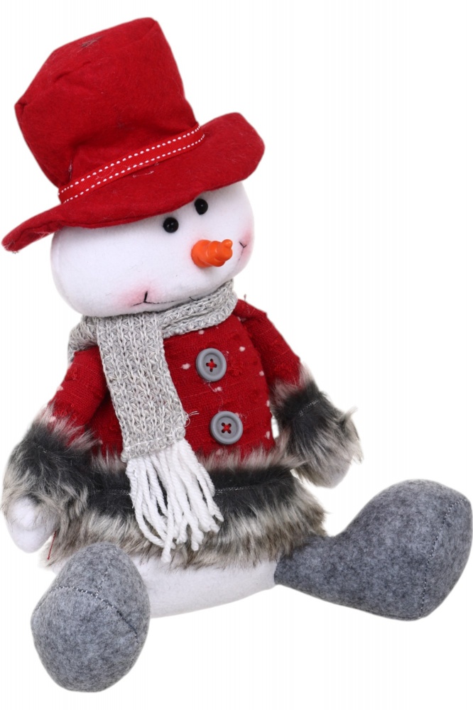 Декорация новогодняя Санта/Снеговик который сидит в ассортименте AH241599AB 46 см