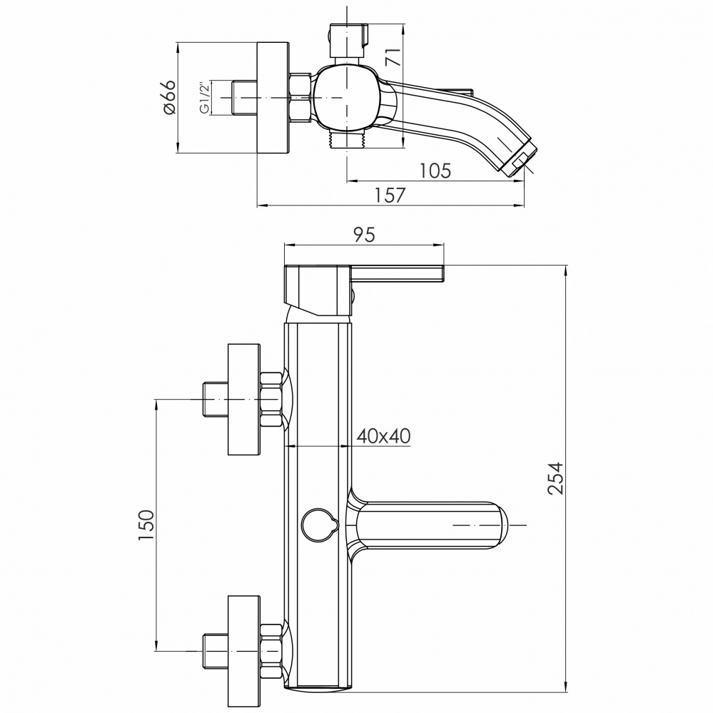 Смеситель для ванны VOLLE BALEA, de la noche