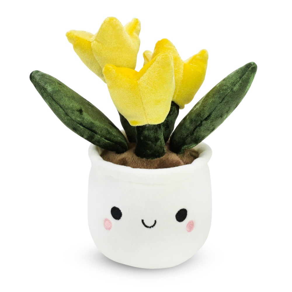 М'яка іграшка Plush and Co Квітоньки тюльпан 10х10х20 см жовтий із білим PLC25052
