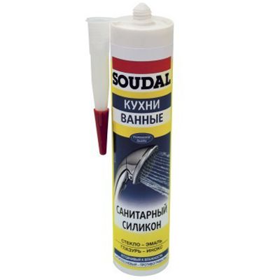 Герметик Soudal силиконовый санитарный 300 мл белый