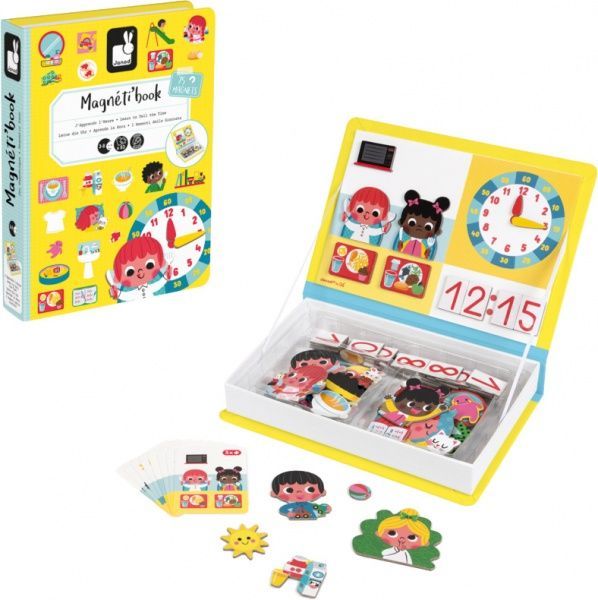 Игра настольная Janod Magneti'book Учимся называть время J02724