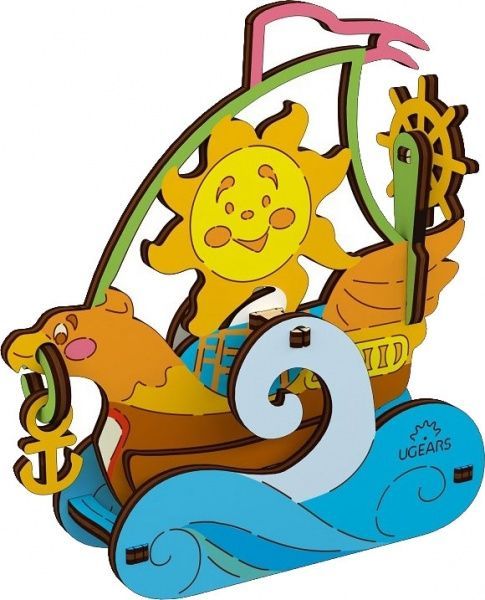 Раскраска UGEARS Парусник