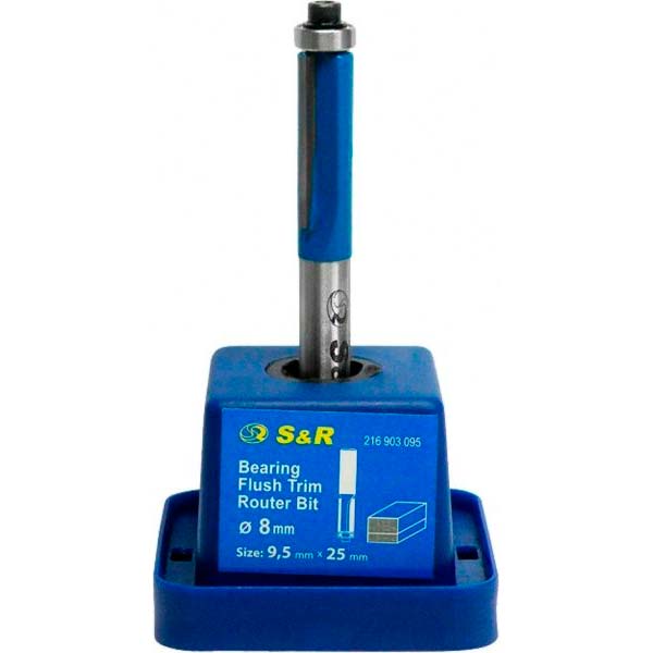 Фреза кромочная с подшипником цилиндрическая S&R 9,5 мм