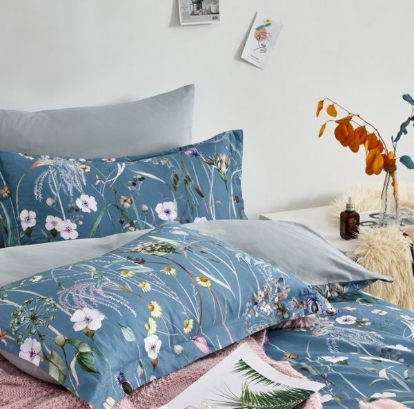 Комплект постельного белья семейный JYBY116 синий Word of Dream 