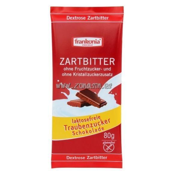Шоколад Frankonia Zartbitter Черный без лактозы с декстрозой 80 г