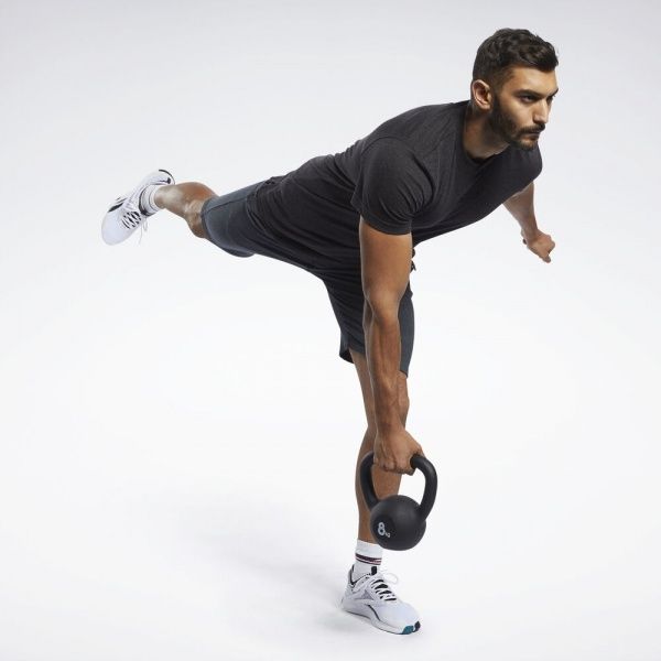 Футболка Reebok TE MELANGE SS TEE FK6133 2XL черный