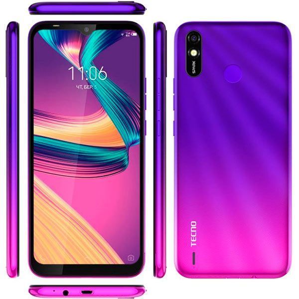 Смартфон Tecno Spark 4 Lite BB4k 2/32GB purple (4895180754579) 