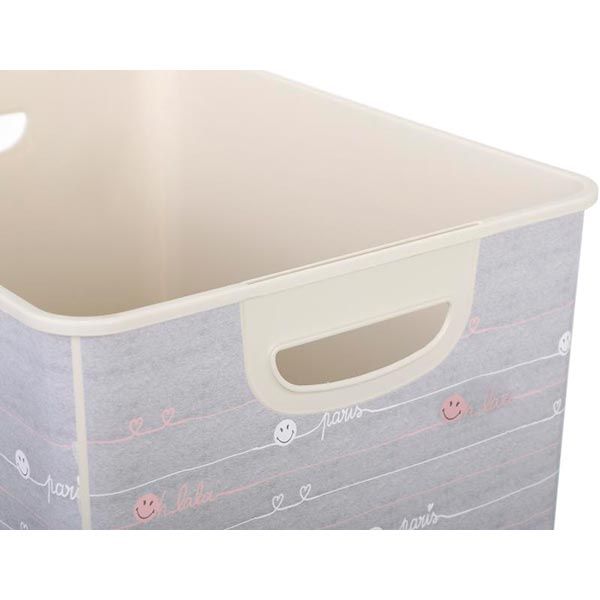 Ящик для зберігання Smiley World L сірий 230x400x300 мм