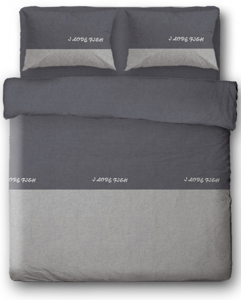 Комплект постільної білизни Stylish сімейний сірий Ibodo 