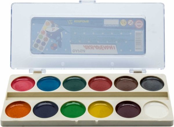 Акварель медова медові 12 кольорів Тетрада